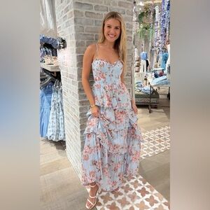 Altar’d State Stelluni Blue/Pink dress NWT